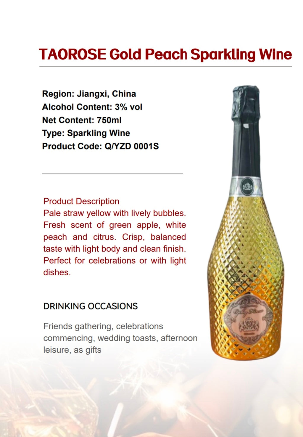 GOLD PEACH SPARKLING WINES