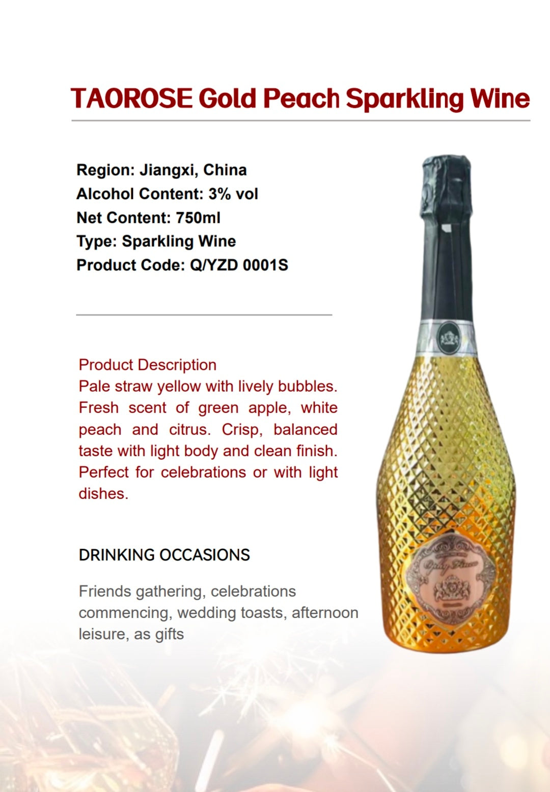 GOLD PEACH SPARKLING WINES