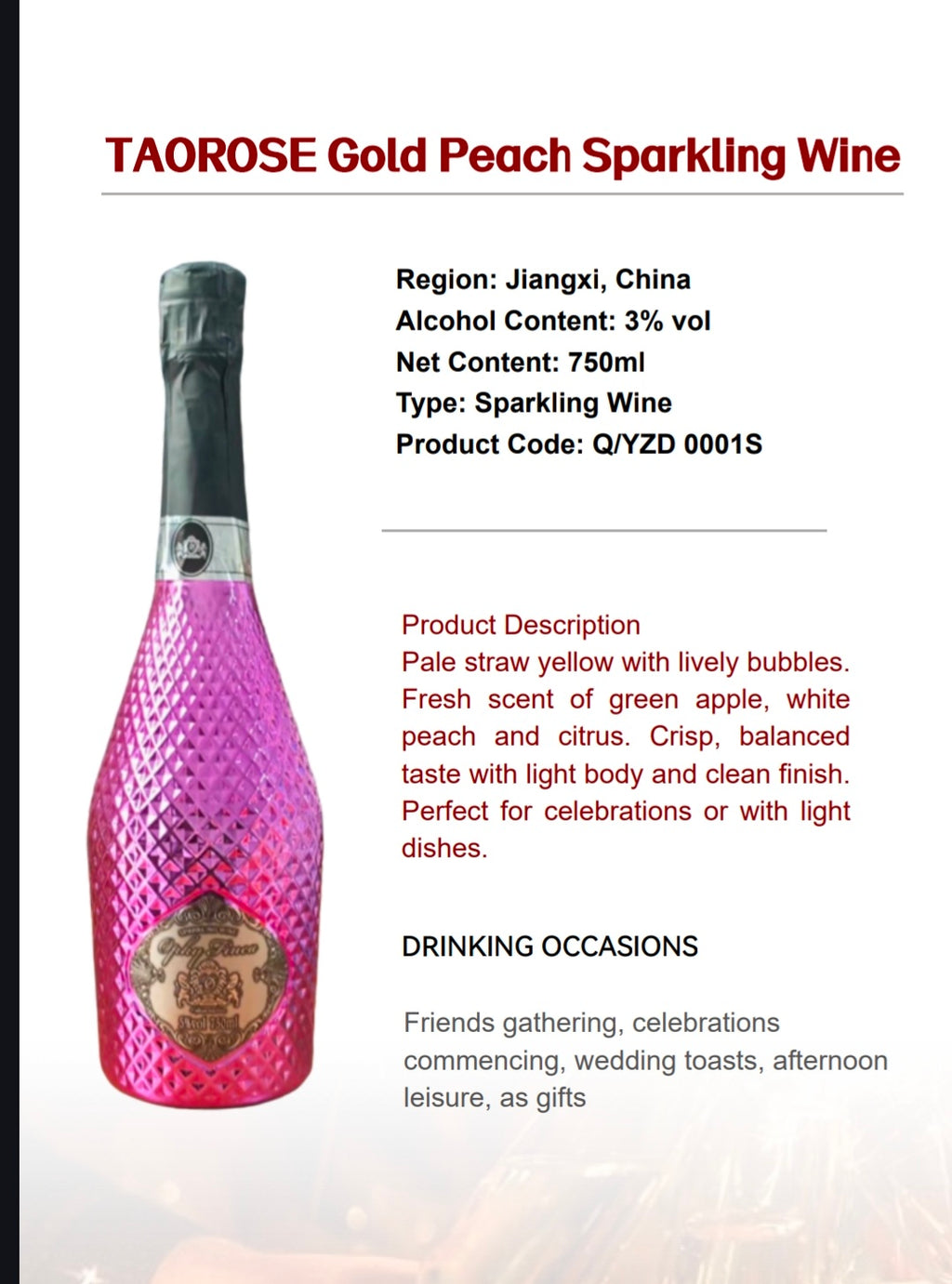 GOLD PEACH SPARKLING WINES