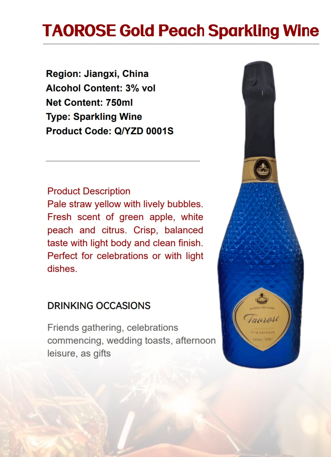 GOLD PEACH SPARKLING WINES